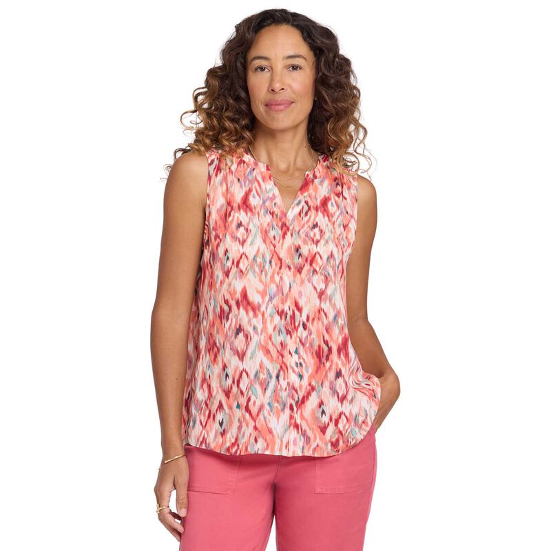 NYDJ Sleeveless Pintuck Blouse image number 0